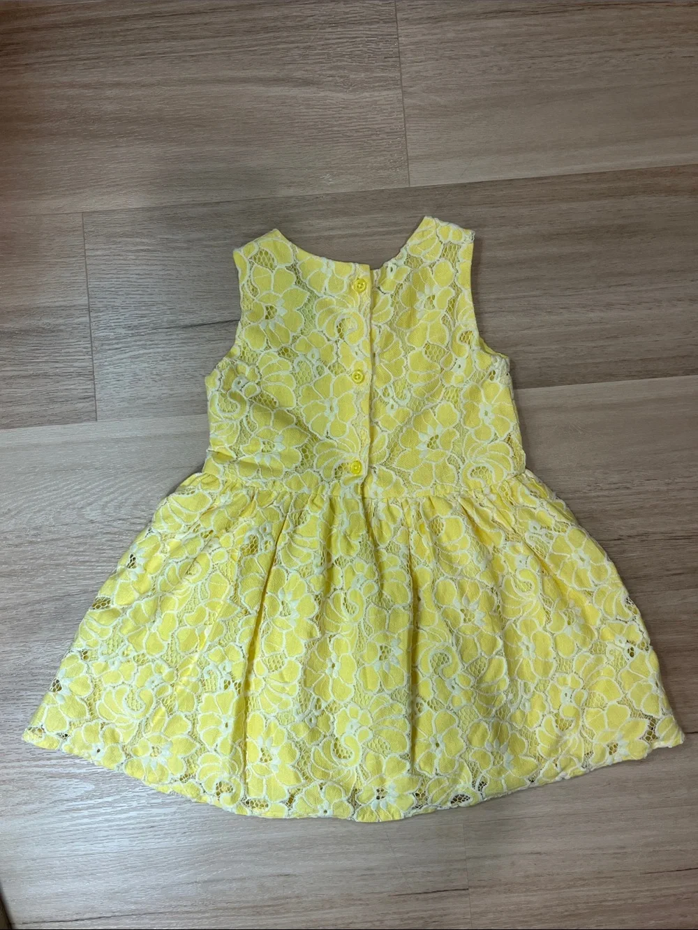 The Children's Place Yellow Floral Lace Dress Size 3T Spring Party Wedding